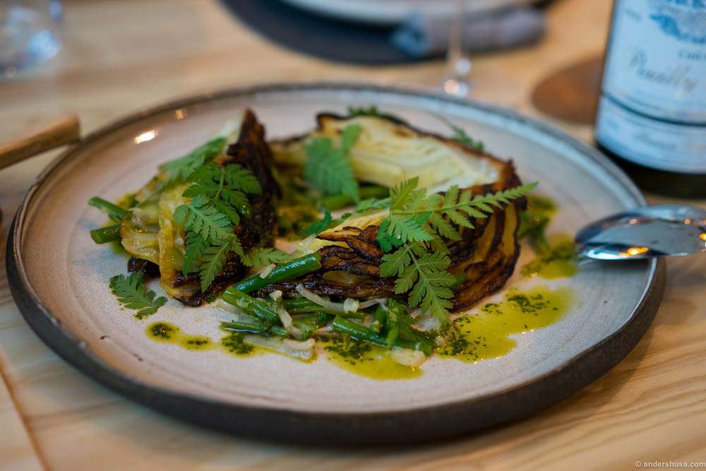 Grilled cabbage