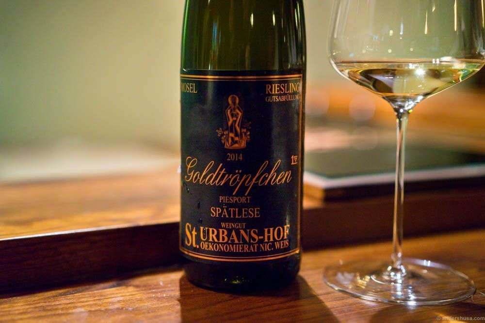 Nic Weis. Piesporter Goldtröpfchen Spätlese 2014