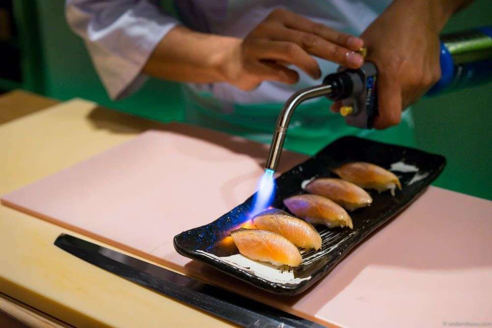 Burning the skin of the mountain trout