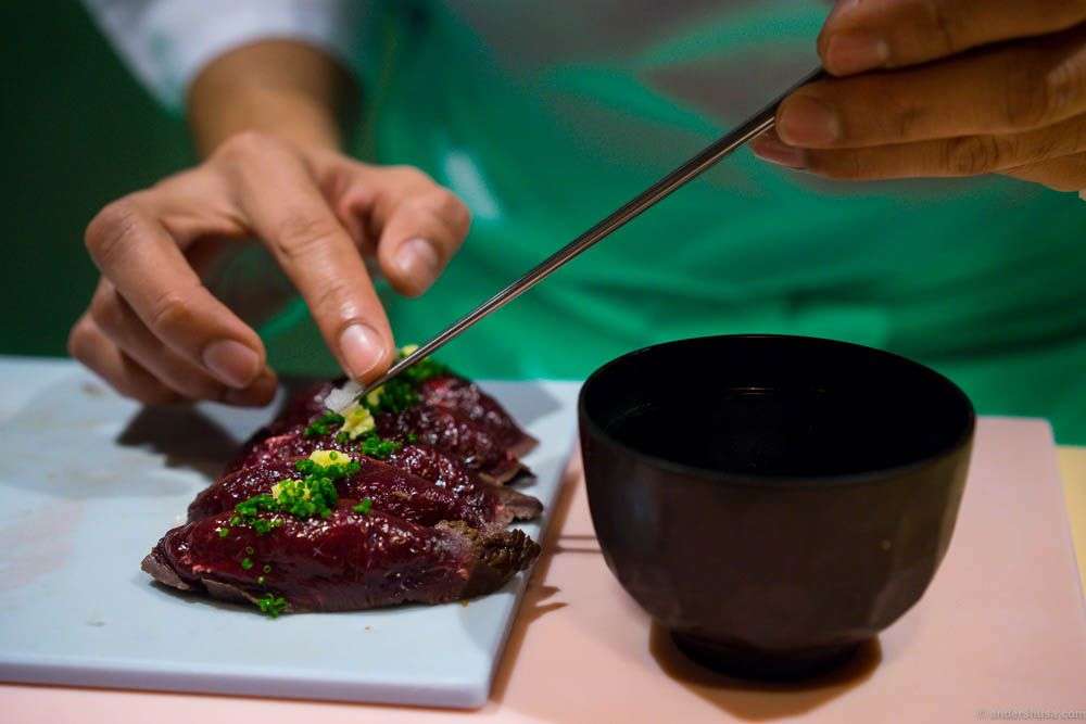One of the best servings of the night. Norwegian whaling is based on a balanced ecosystem, and only the minke whales are allowed to be hunted.