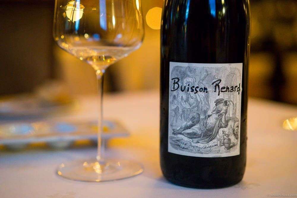 Didier Dagueneau, Buisson Renard 2014. A great, distinctive gooseberry aroma. I got this thing with labels...