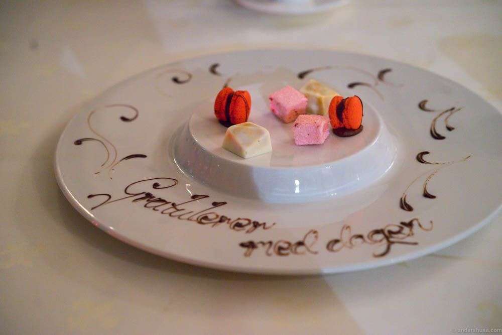Petits fours and happy birthday wishes!