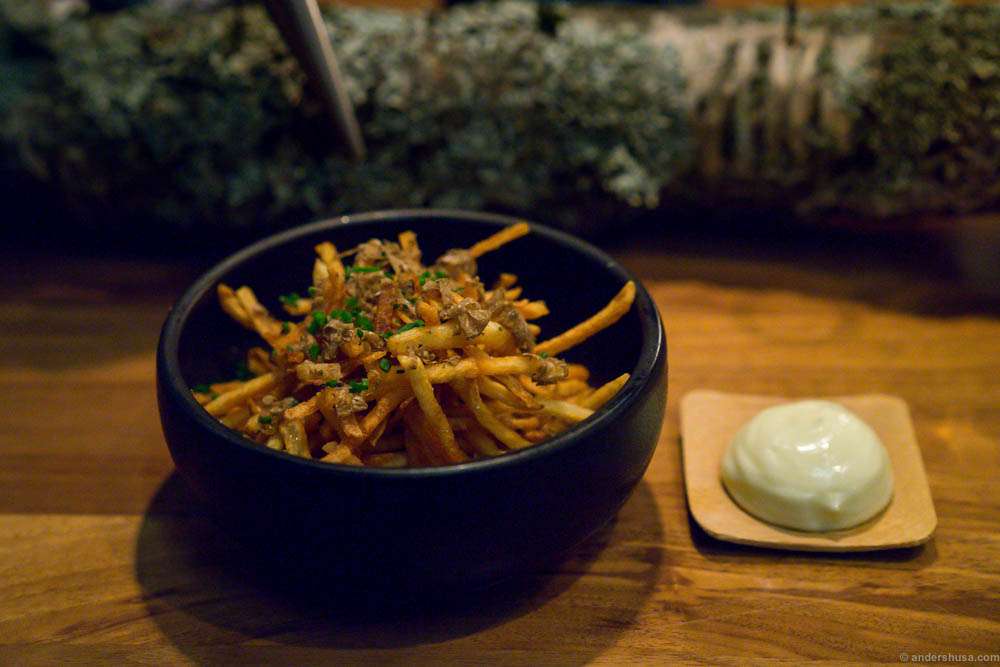 Trufflechips with aioli.