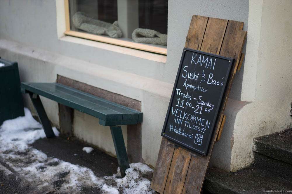 Kamai Sushi & Bao is the café at the front