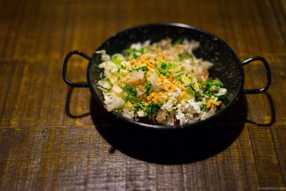 Patatoyaki. Potato-choux, cabbage, peanuts, Tokyo ketchup, Kewpie mayo and bonito flakes. It's like the takoyaki at Pjoltergeist, but made with potato!