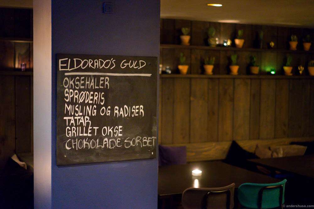 The six-course chef's menu