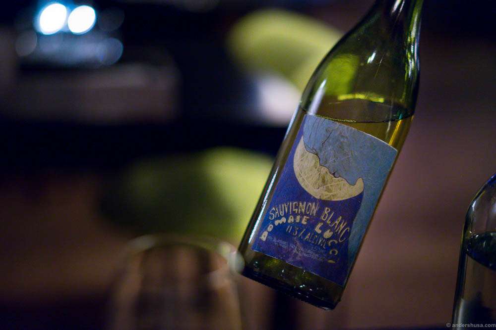 Domaine Lucci, Sauvignon Blanc. This wine was so good we had to buy a bottle to go!