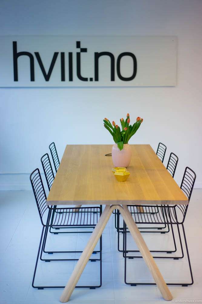 Interior design by hviit.no, which also sell their items in the store