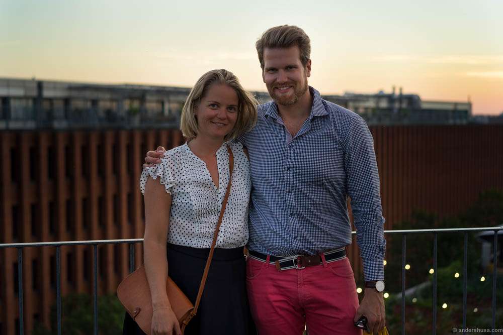 Linn (Vinstudinen) and I posing at the rooftop.