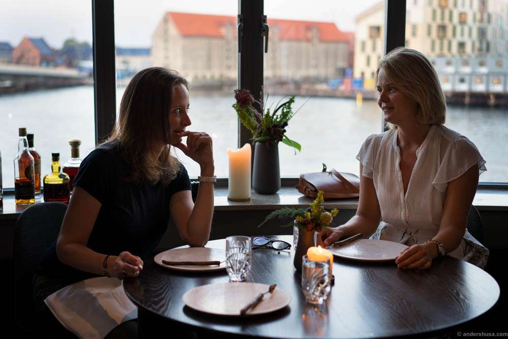The Gourmand Pilgrim and Vinstudinen with Noma in the background across the water