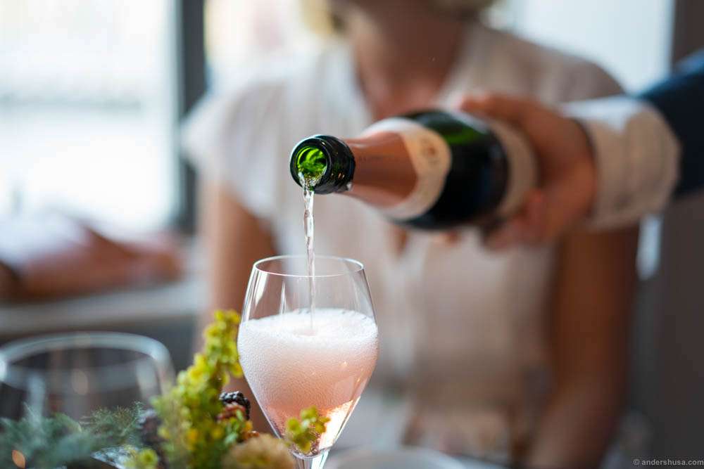 Pink Champagne chosen by the ladies of course