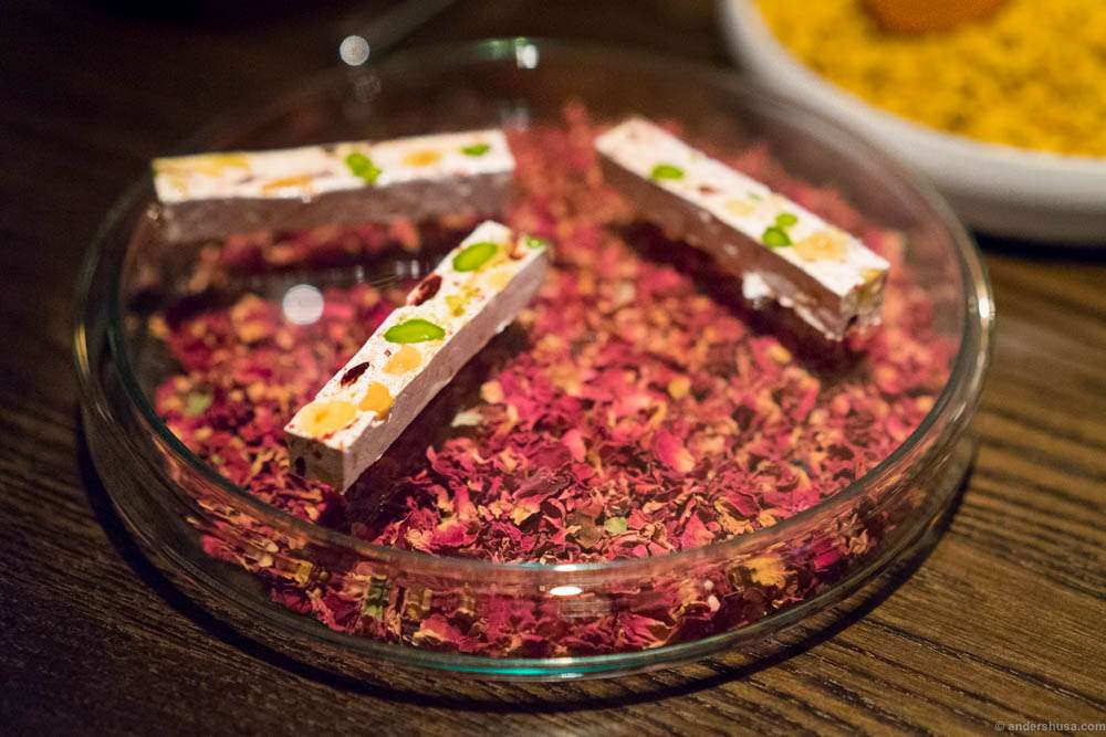 French nougat with dried fruits and nuts