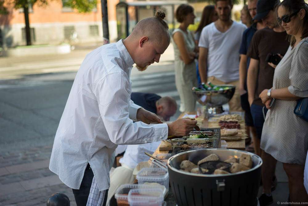Mads Battefeld, former sous chef at Henne Kirkeby Kro, doing his thing in Copenhagen