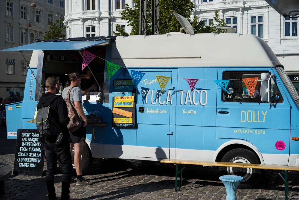Yuca Taco parked outside Torvehallerne