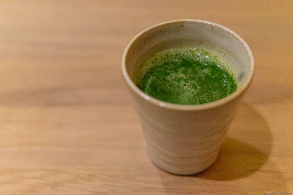 Algae broth with lovage