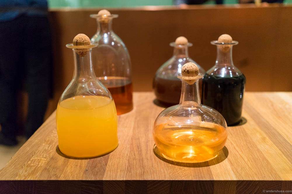 Homemade spirits. We tasted the beaver musk variety from these as well, in addition to rowanberry