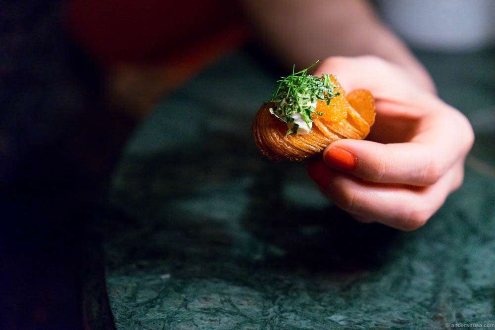 The most crunchy and perfect Hasselback potato I ever tasted