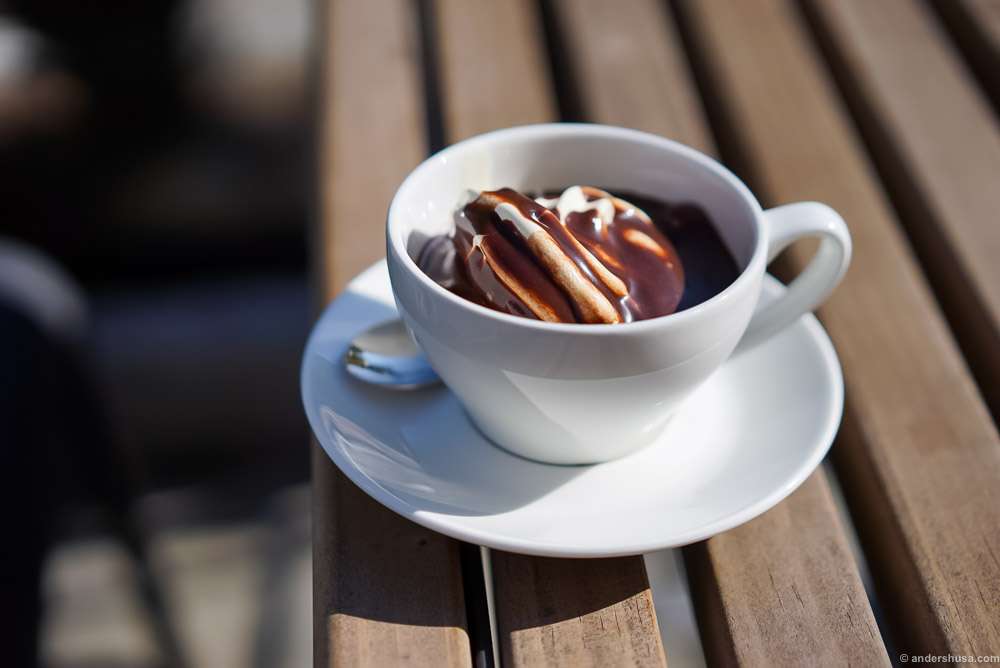 The Affogato at BA 53 with chocolate liqueur
