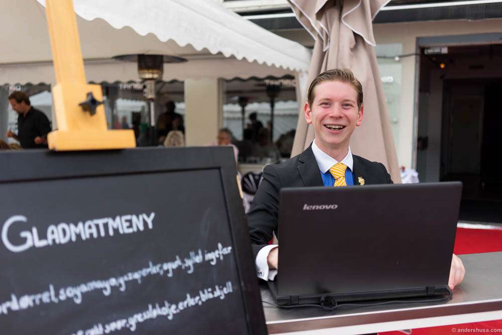 The always smiling Pål Gøran Stolt-Larsen Pettersen, sommelier and restaurant manager of Tango