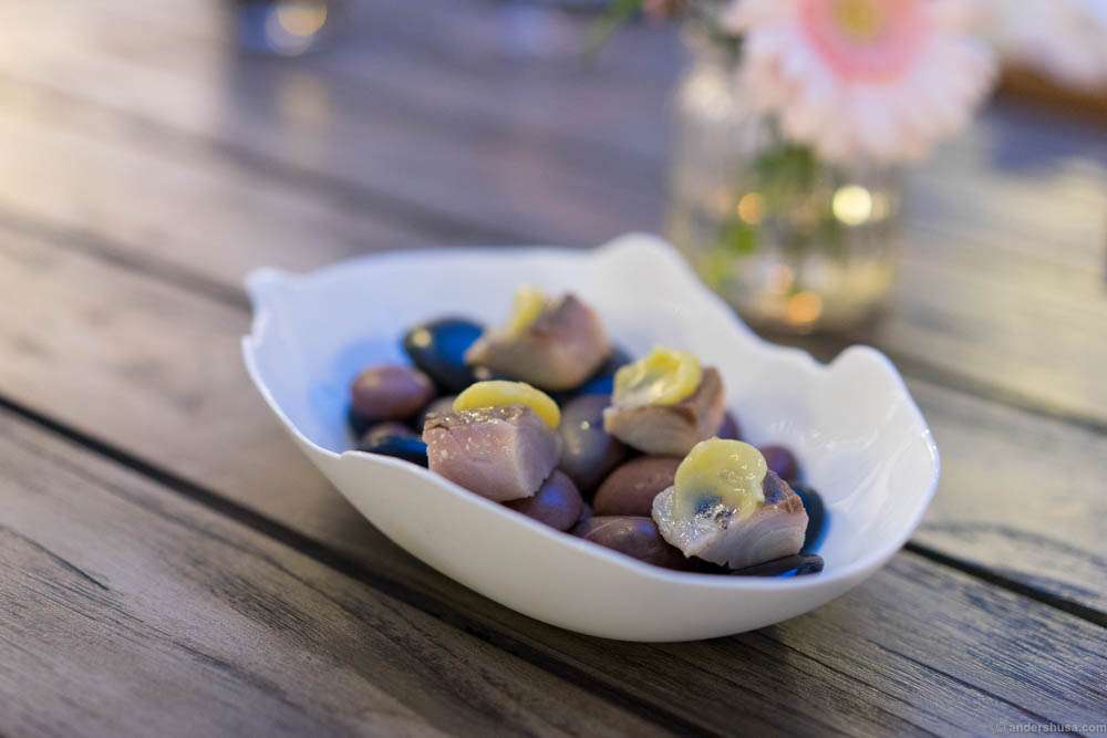 Mackerel with lemon cream