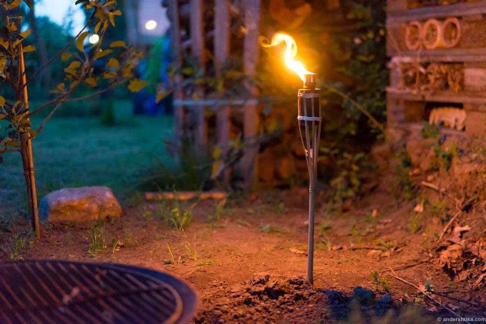 These torches supplied the only light at night