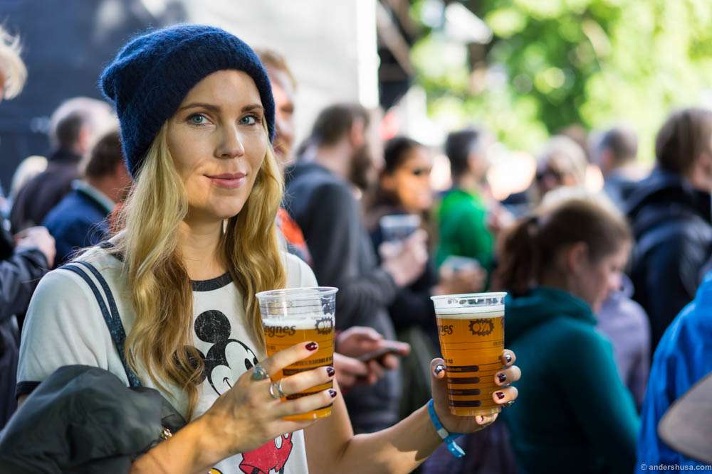 We tasted the unfiltered organic beer from Rignes. It was good-bad in a strange way ...