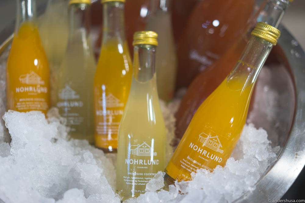 Nohrlund, organic pre-made cocktails. The one with sea buckthorn from Bornholm was my favorite!