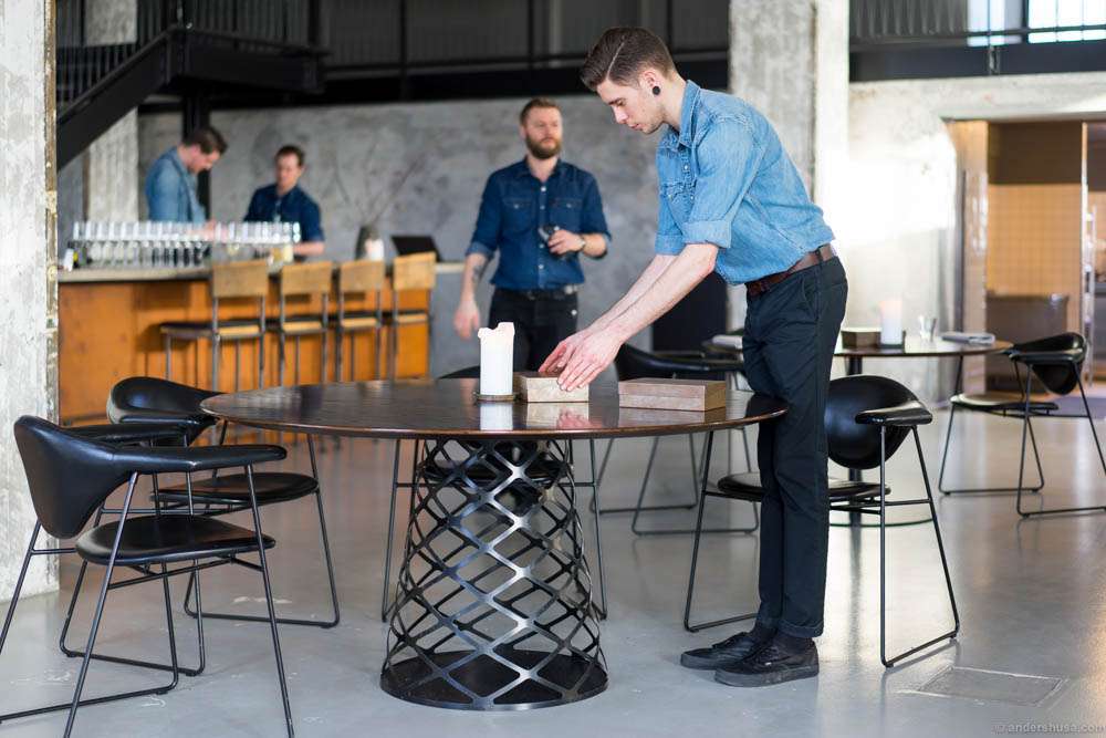 Preparing the table for service