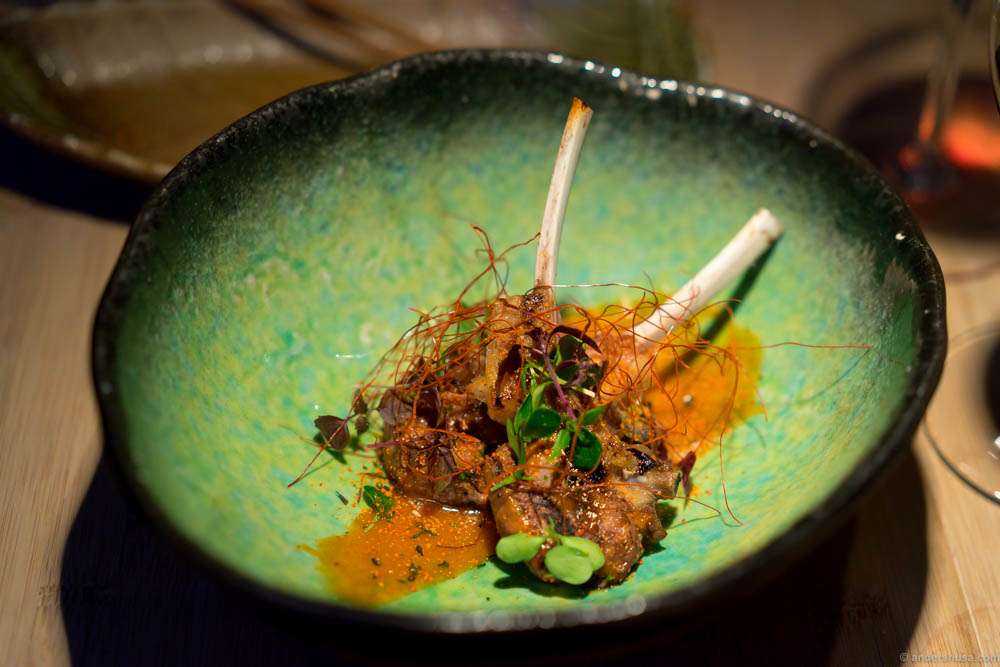 Chili-miso lamb chops
