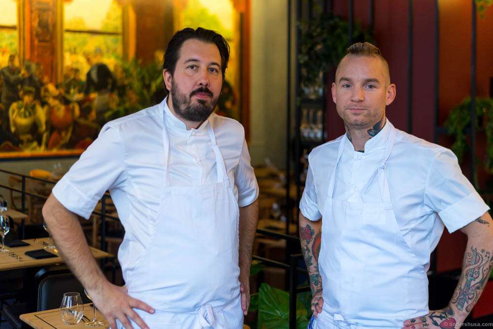 The two head chefs Christofer Bengtsson and Alexander Østli Berg