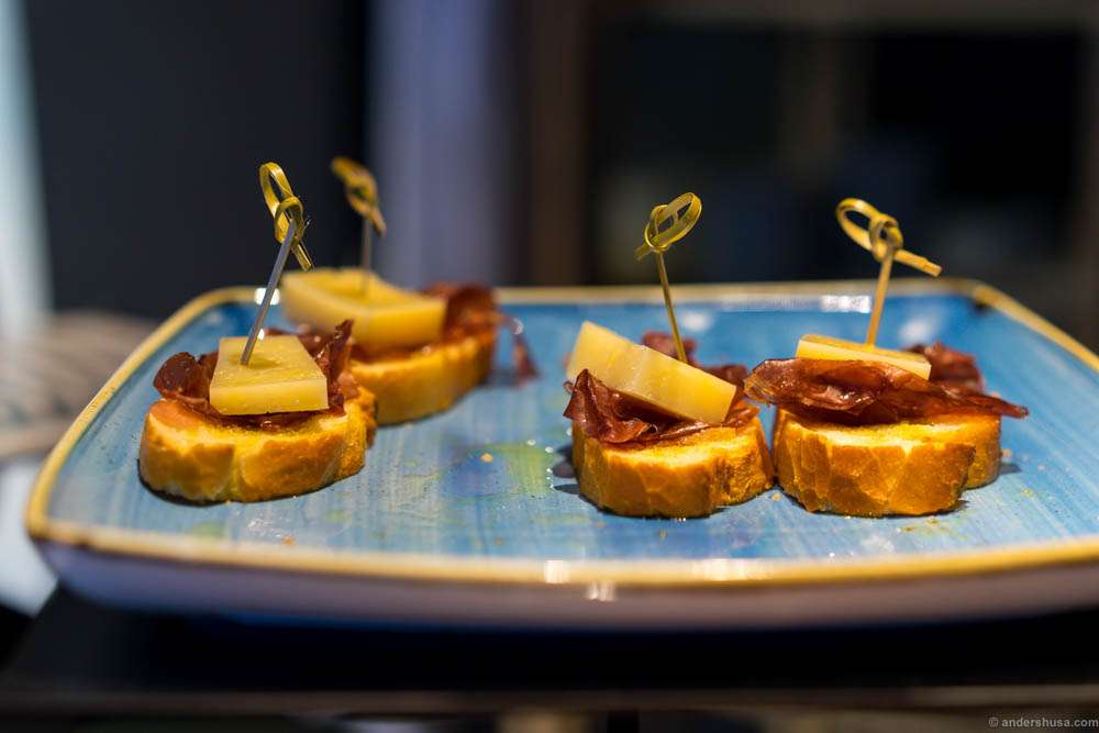 Manchego and cecina