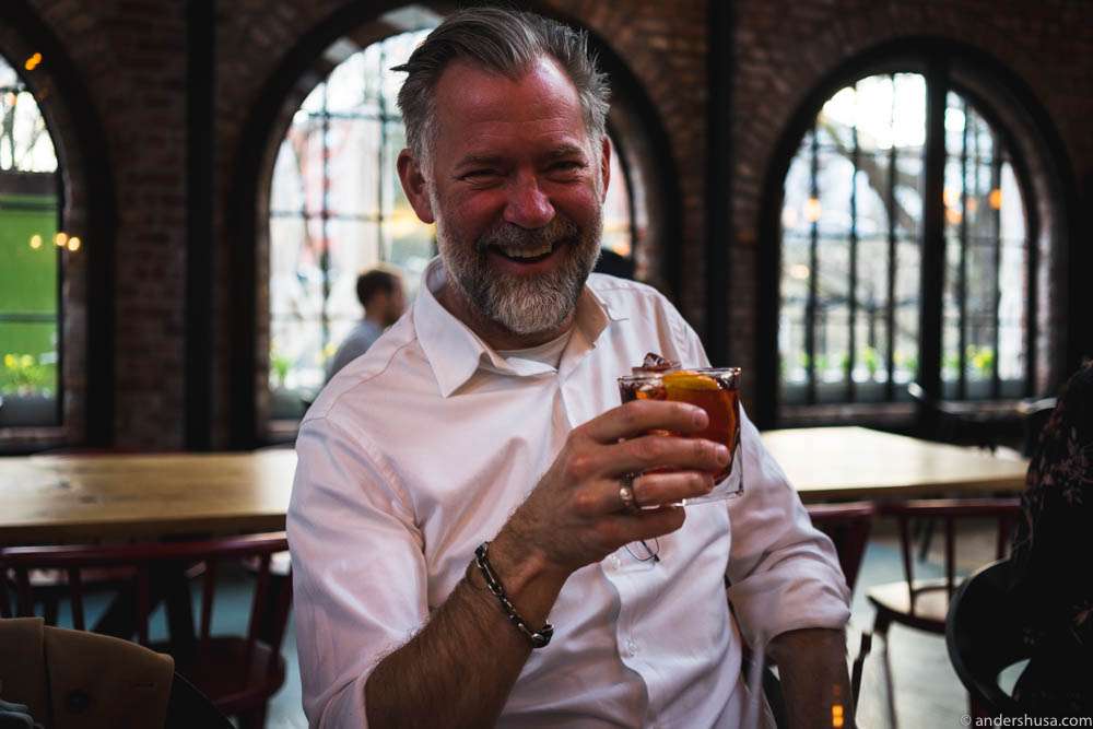 He is the most interesting man in the world, and he usually drinks negroni