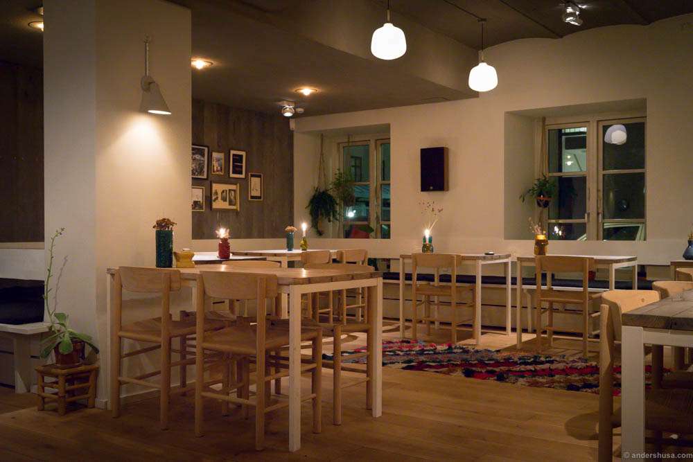 New interior design. White painted, light wood and carpets