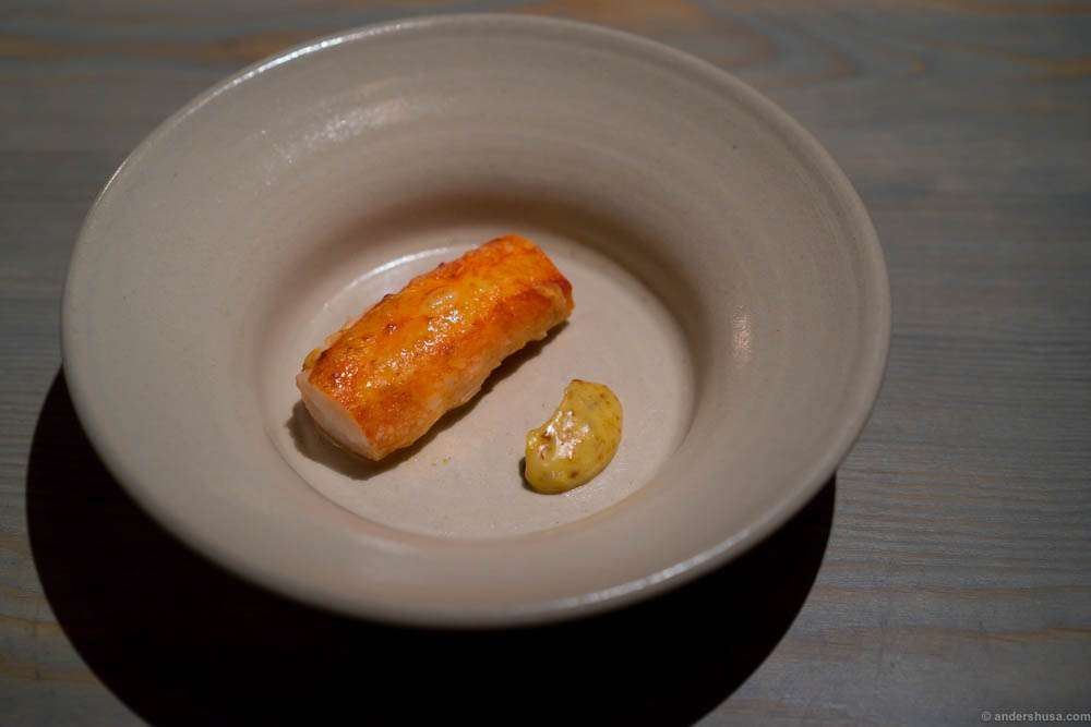 King crab and almost burnt cream