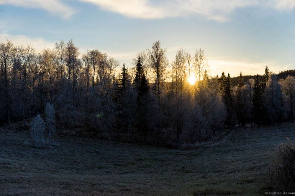 Sunrise at Fäviken in Järpen, Sweden