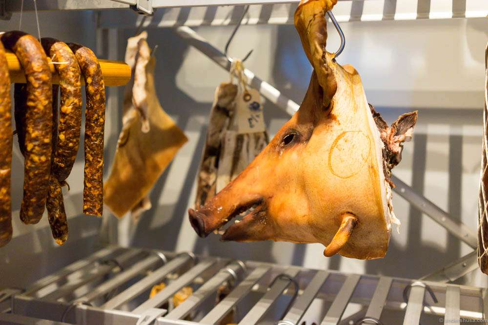 A peek inside Geranium's dry age room before the desserts