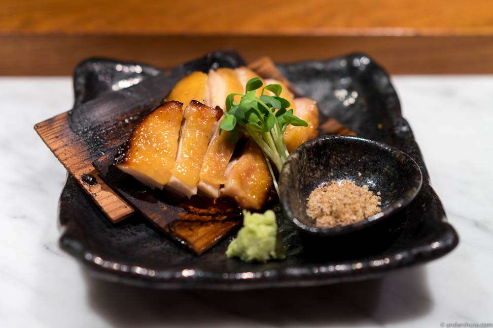 The best bincho-tan grilled chicken I ever ate at restaurant Bincho in Singapore