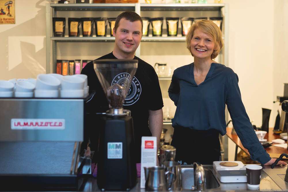 Roast master Gunnar Lillevold & barista Anne Birte Bjørdal Hanken