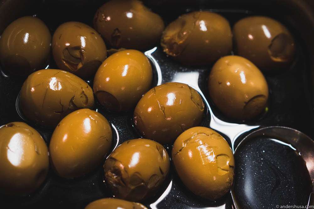 Marinated eggs
