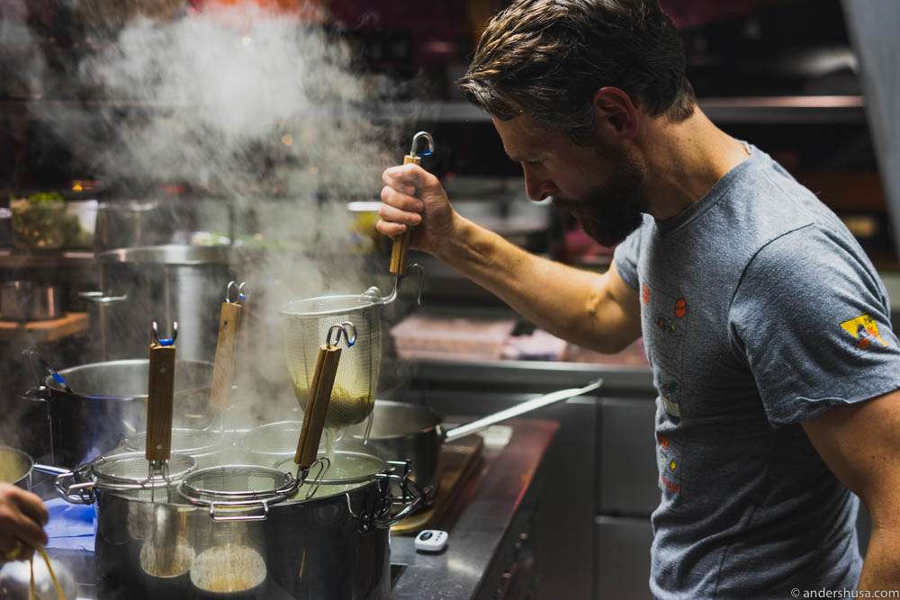 Timing those noodles to perfection