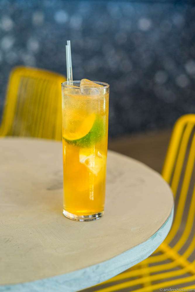 Bergamot soda with Japanese umeshu (Takara plum wine)
