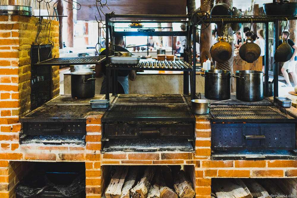 The Noma Mexico kitchen with open fire grills