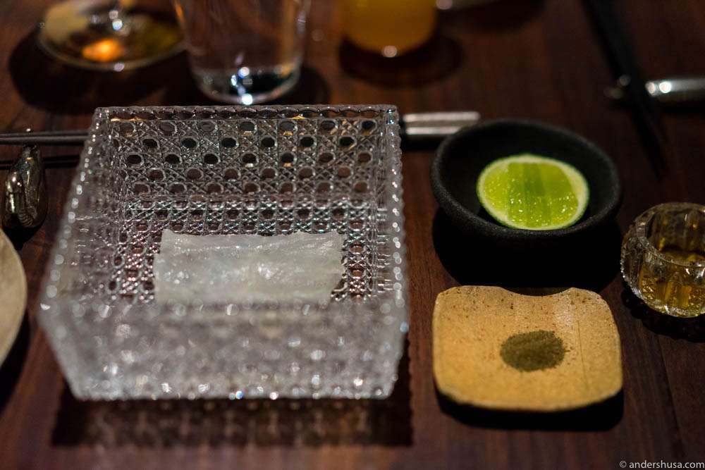 Turbot sashimi