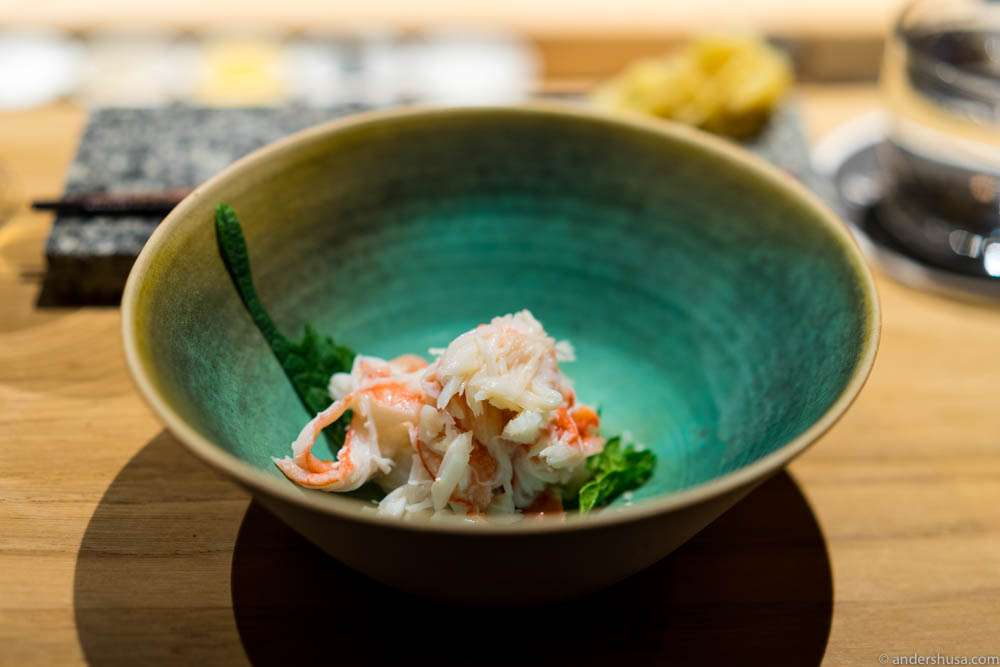 Snow crab, arctic salt, yuzu & shiso