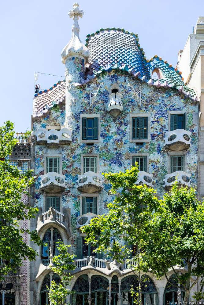 Casa Batlló by the famous Catalan architect Antoni Gaudí