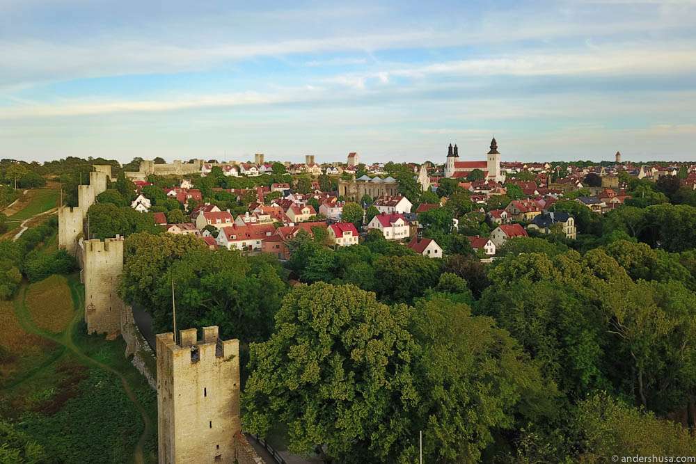 Visby from the air