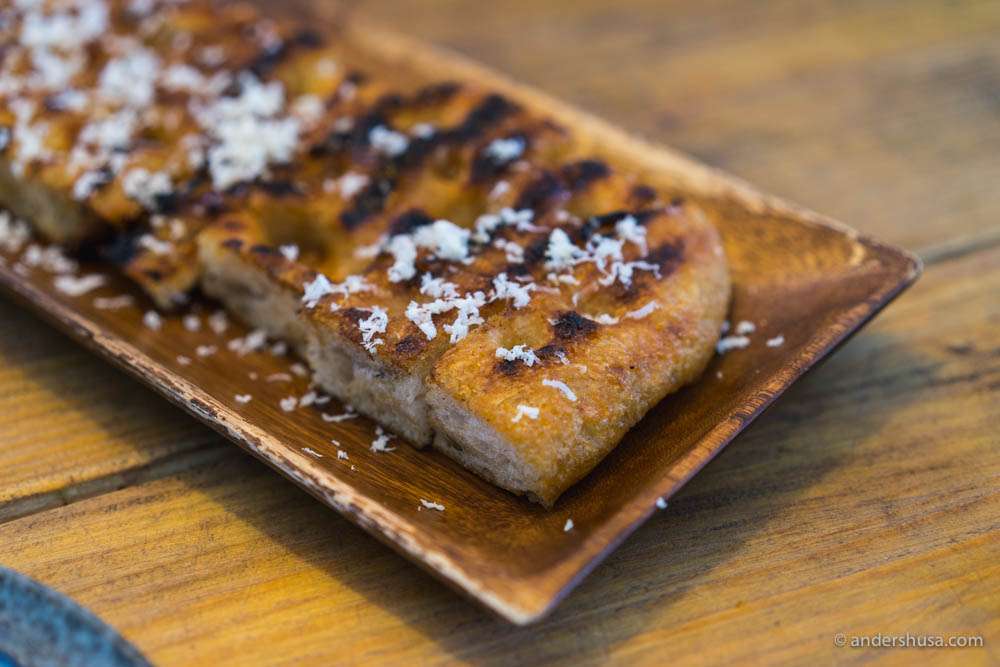 Focaccia with horseradish