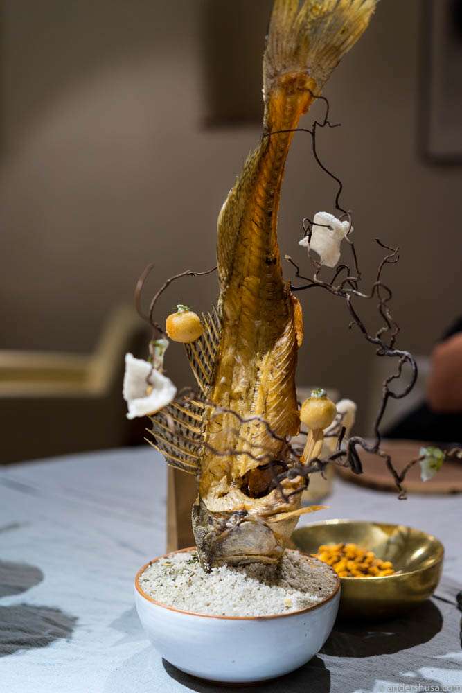 Fishbone. Local fish in three variations