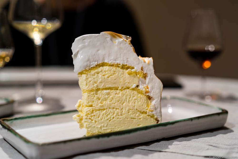 Vanilla meringue layered cake