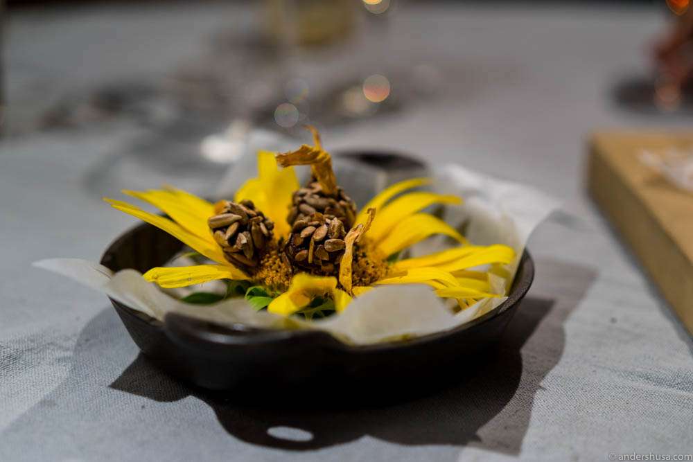 Sunflower seed petit four